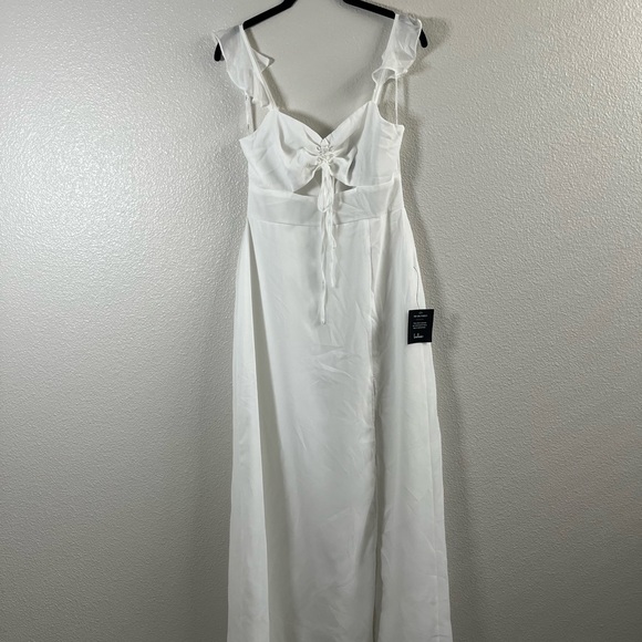 NWT Lulus The Way to Love White Ruffled Maxi Dress Small - Picture 7 of 11